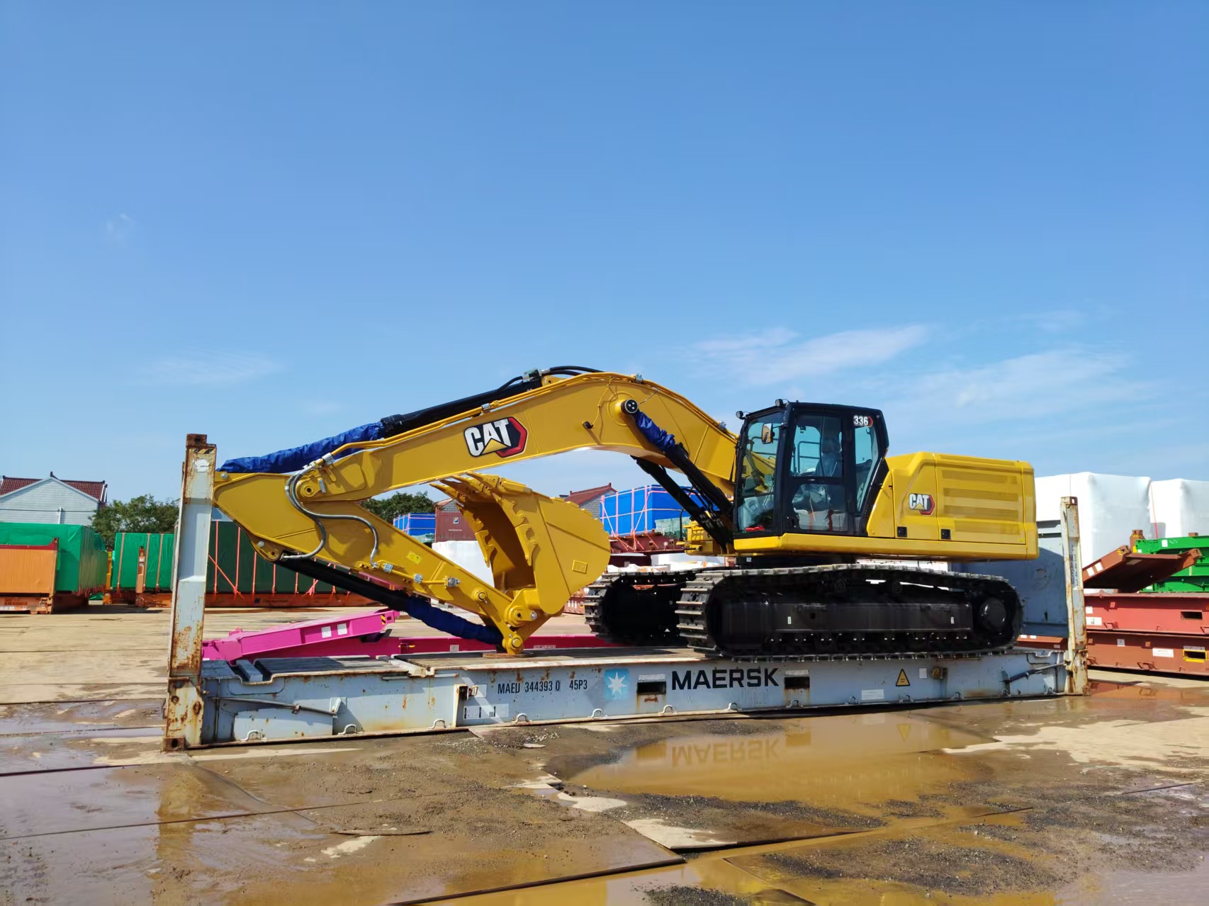 Shipment of one unit of original CAT336 excavator, Tier3，for Peru Client，2026-9-20